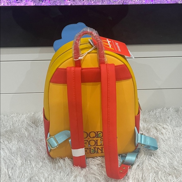 Loungefly McDonald's Characters Backpack - Blue, Yellow, Red - Picture 4 of 9